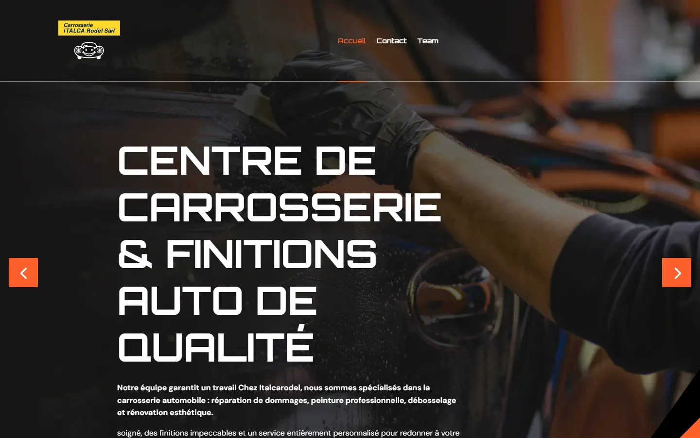 Page d'accueil du site italcarodel.ch